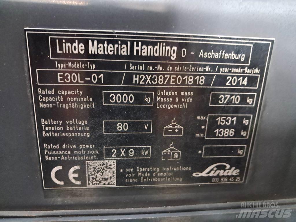 Linde E30L-01 Електрически вилични кари-повдигачи