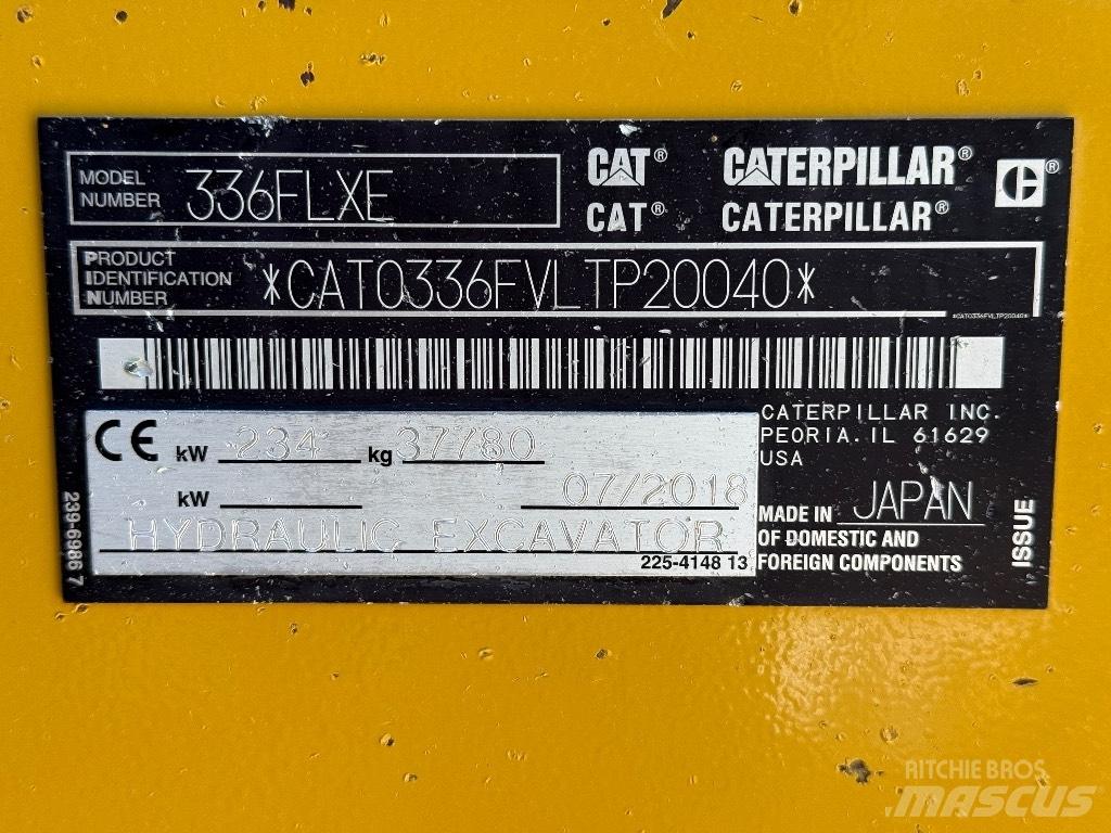CAT 336 FL Верижен екскаватор