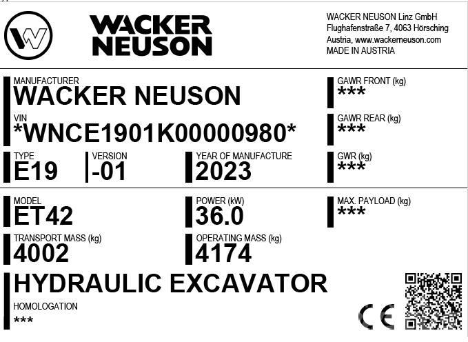 Wacker Neuson ET42 Верижен екскаватор