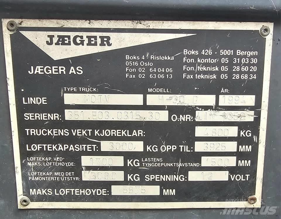 Linde H 30 D Дизелови камиони