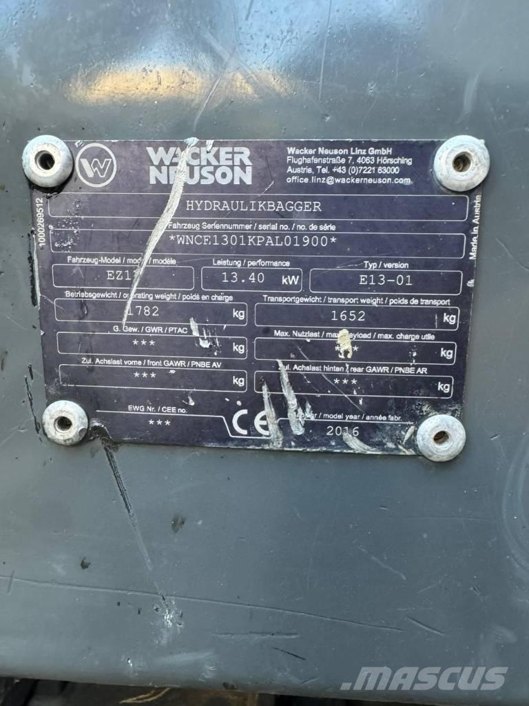 Wacker Neuson EZ 17 Мини екскаватори < 7 т