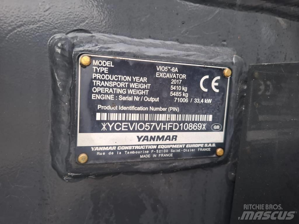 Yanmar Vio 57-6A Мини екскаватори < 7 т