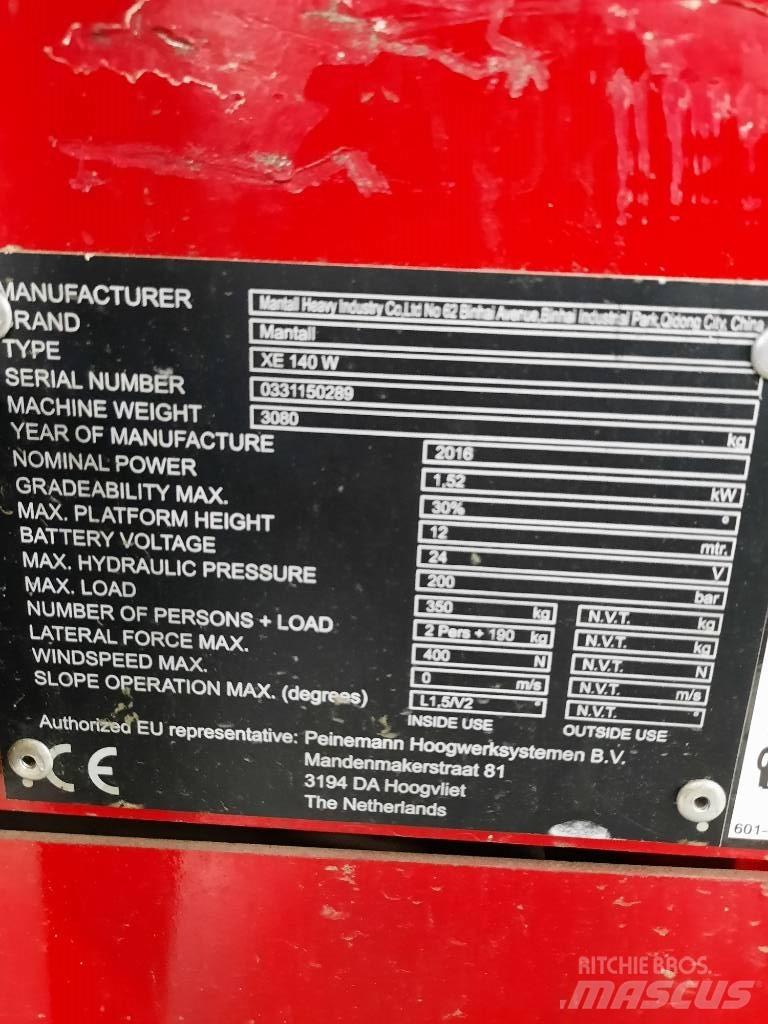 Mantall XE 140 W Ножични работни платформи