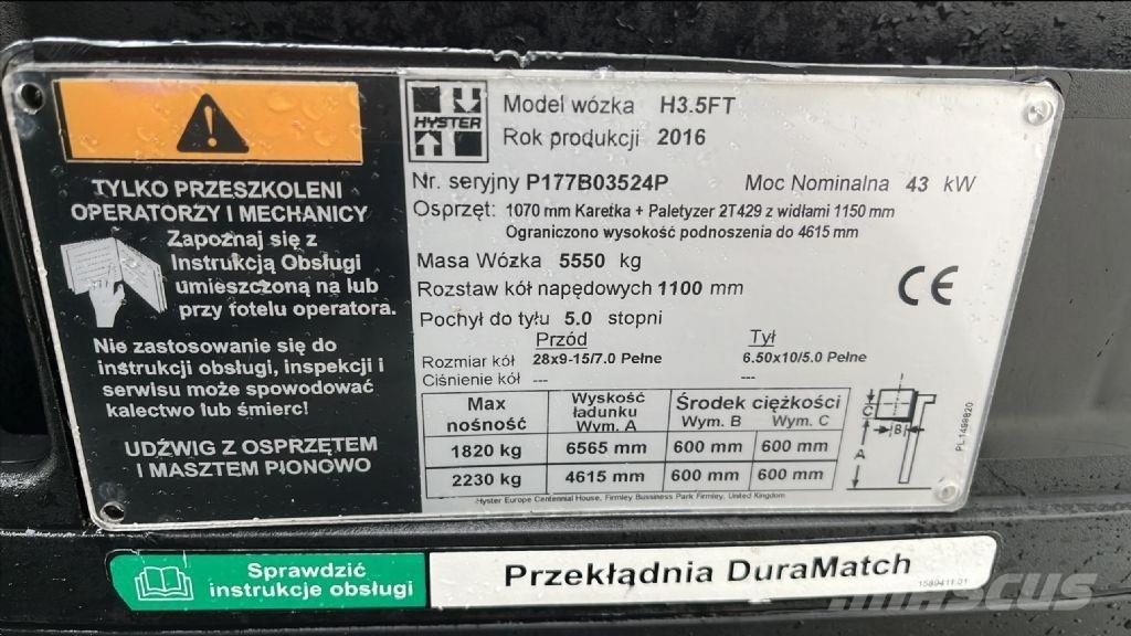 Hyster H 3.5 FT Камиони с АГУ