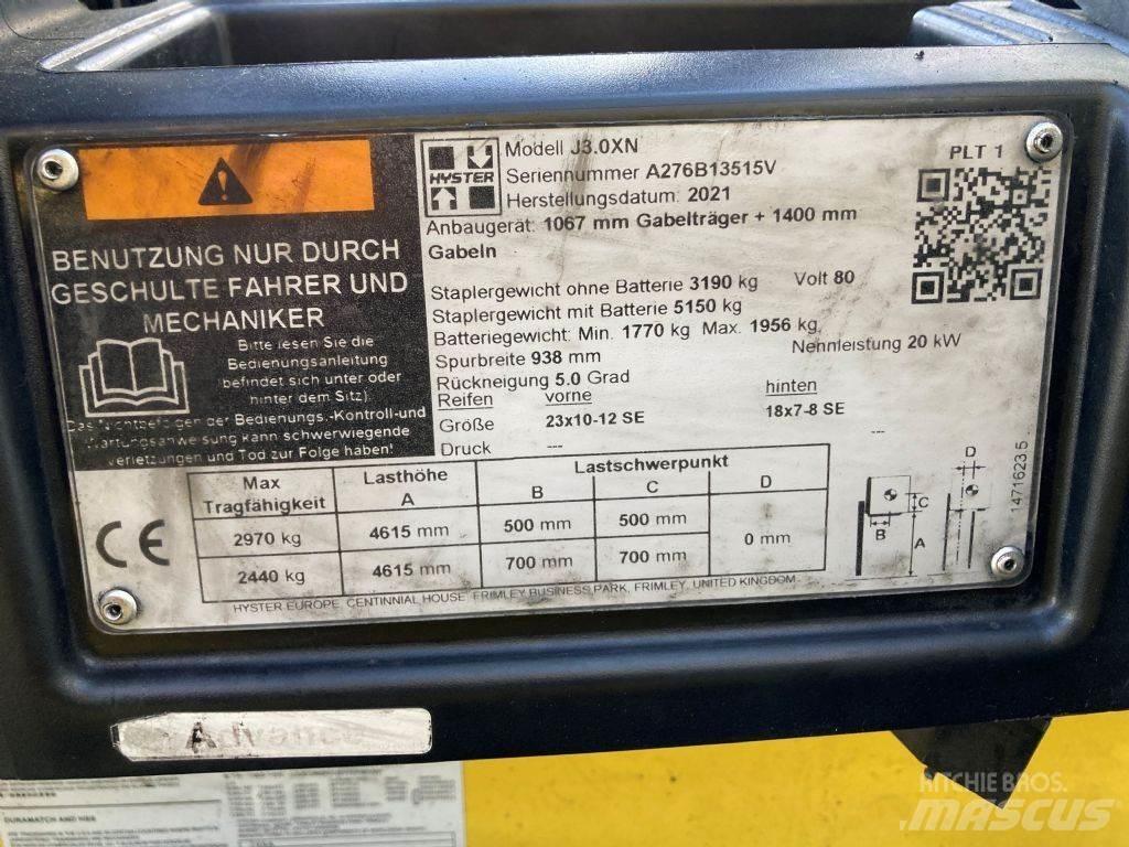 Hyster J 3.0 XN Електрически вилични кари-повдигачи