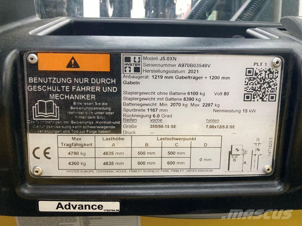 Hyster J 5.0 XN Електрически вилични кари-повдигачи