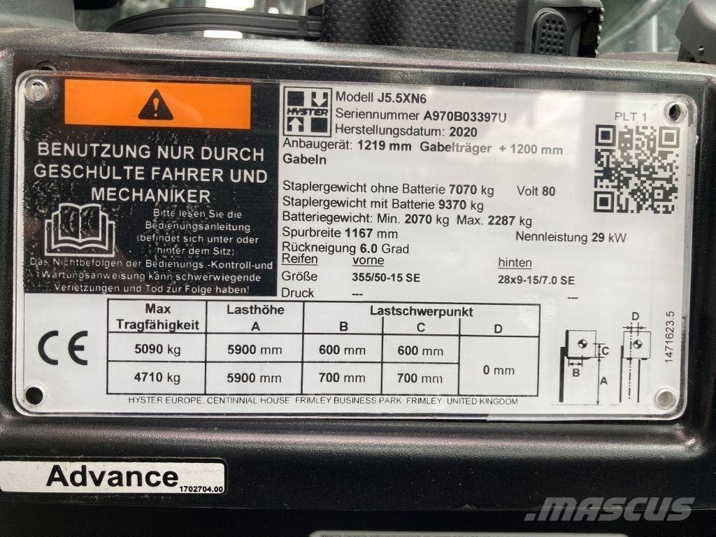 Hyster J 5.5 XN6 Електрически вилични кари-повдигачи