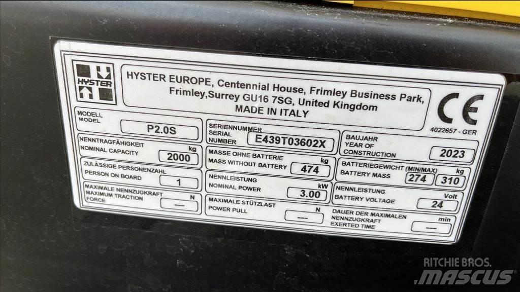 Hyster P 2.0 S Нископовдигач