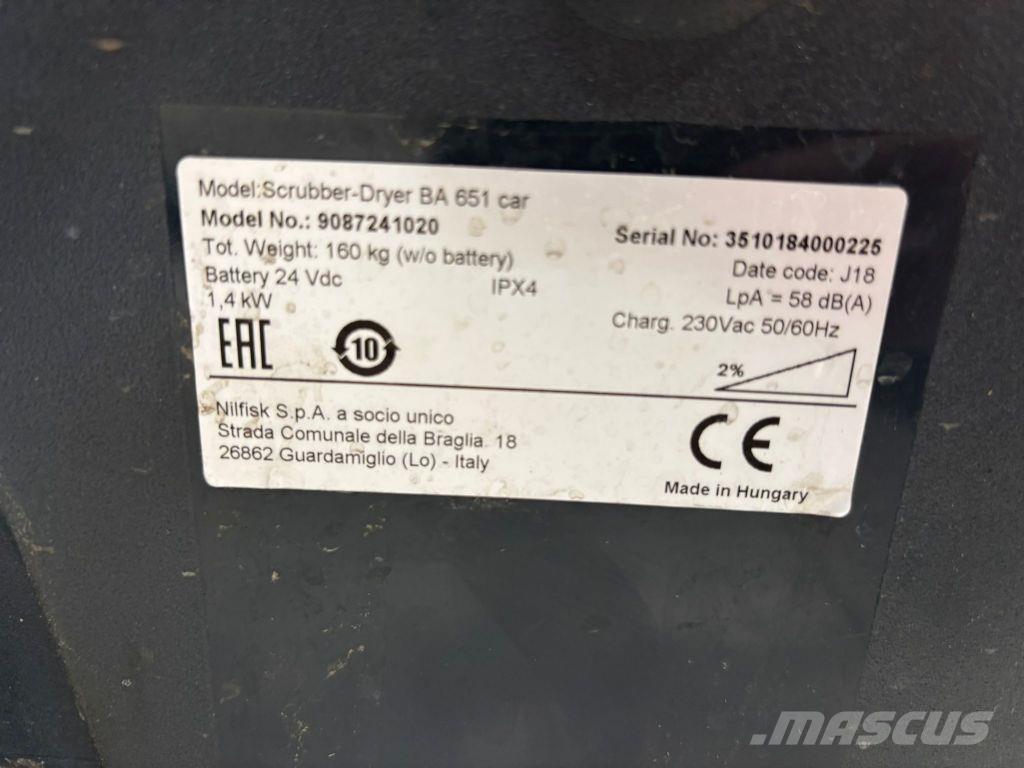 Nilfisk BA 651 Автоматични метачки с четки