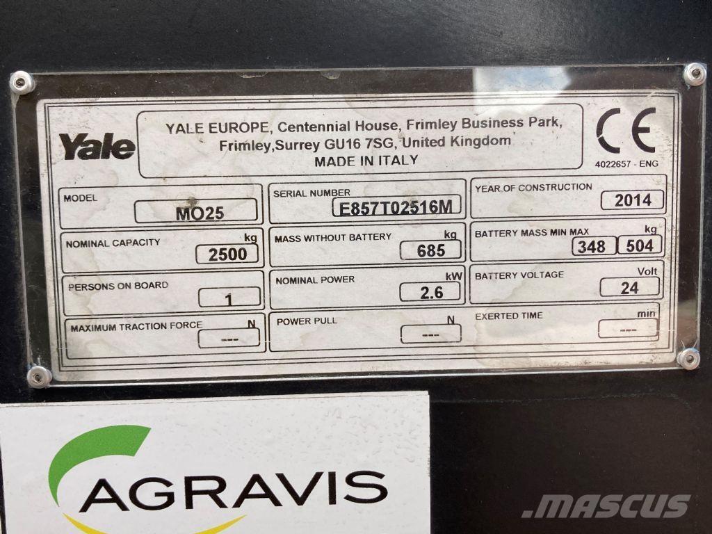 Yale MO 25 Машини за комисиониране нископовдигачи