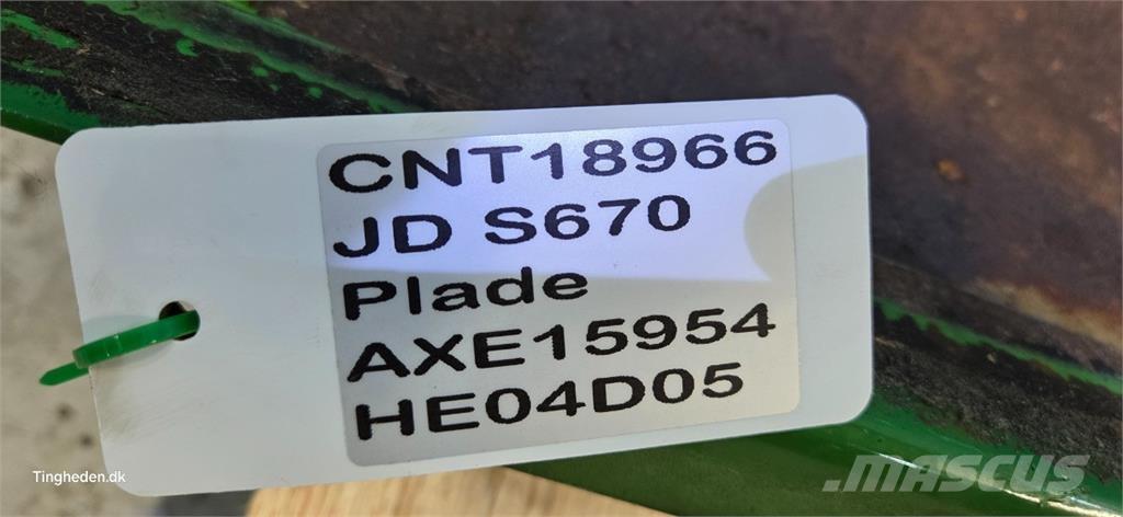 John Deere S670 Аксесоари  за комбайни