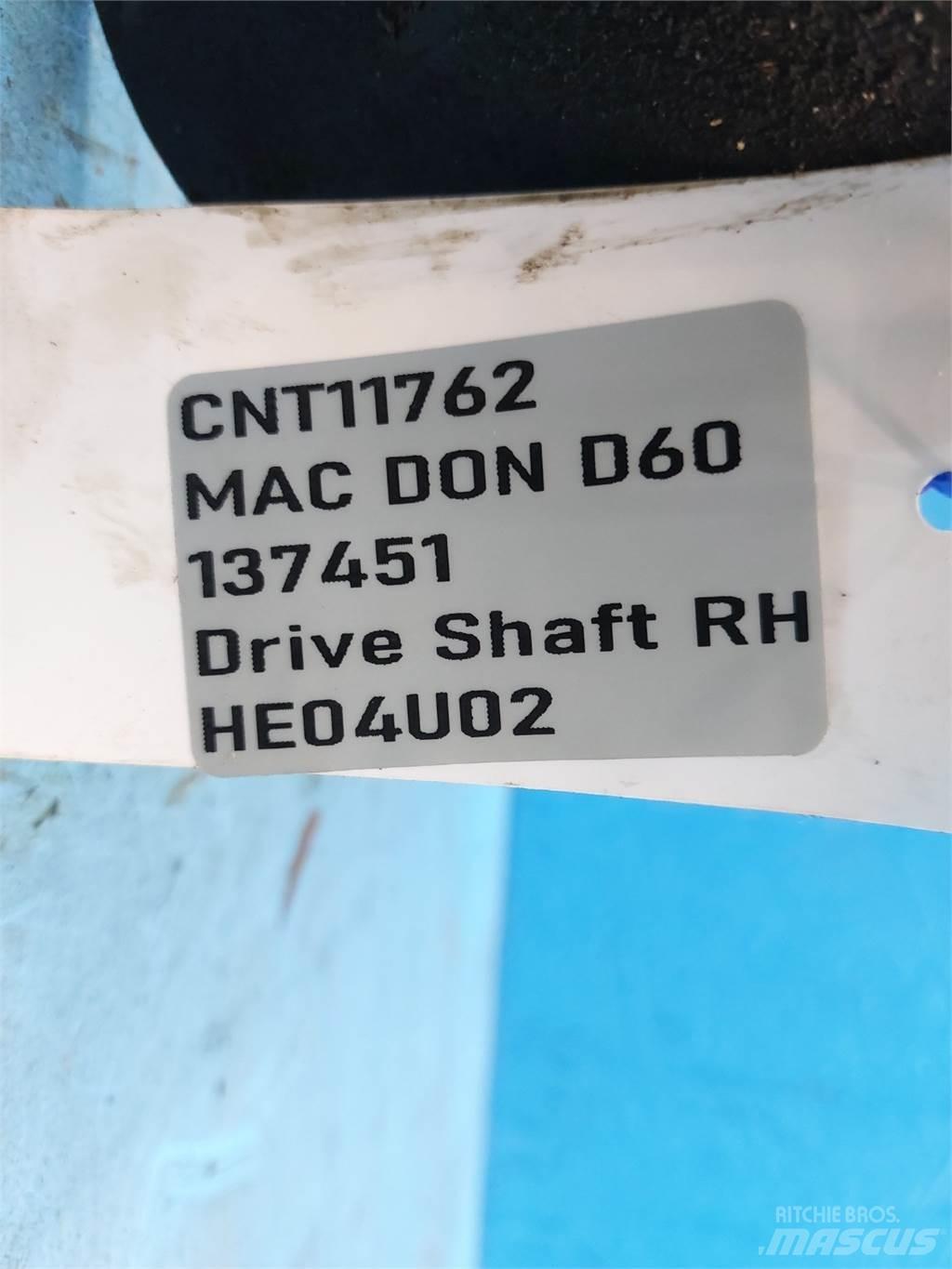 MacDon D60 Аксесоари  за комбайни
