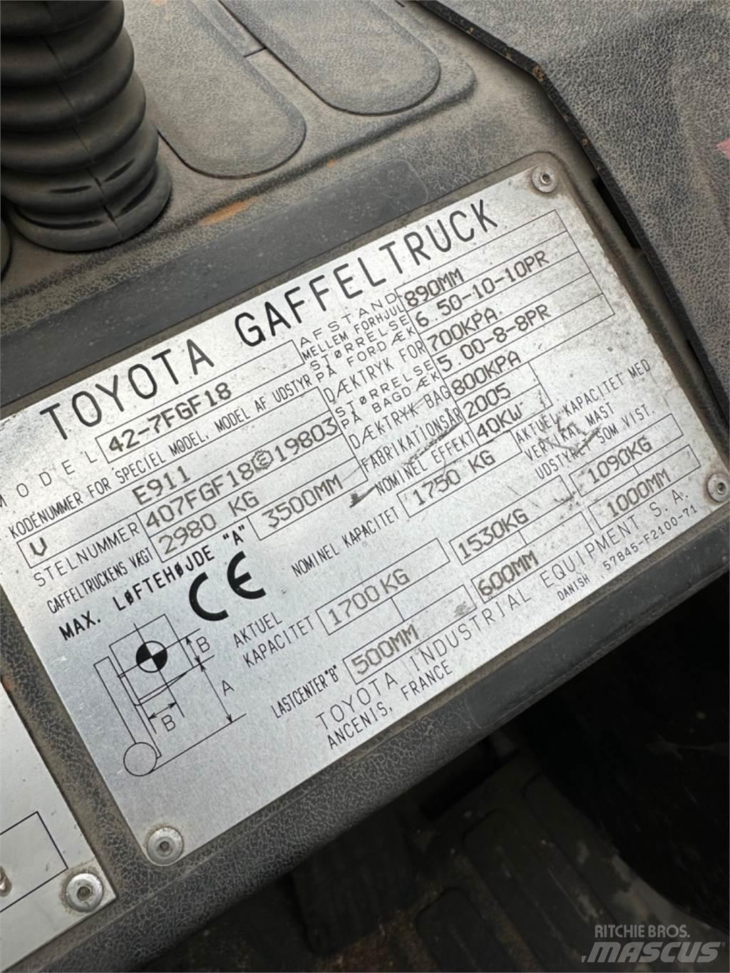 Toyota FG18 Камиони с АГУ