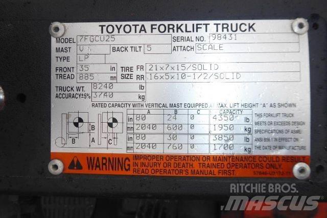 Toyota 7FGCU25 Вилични кари-повдигачи - други