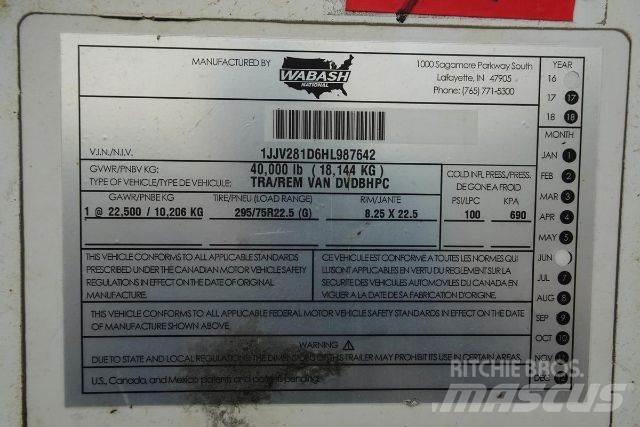 Wabash DVDBHPC Ремаркета фургони