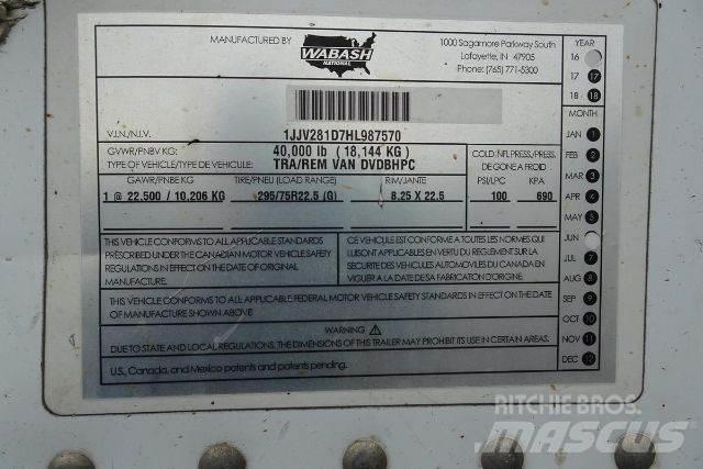 Wabash DVDBHPC Ремаркета фургони