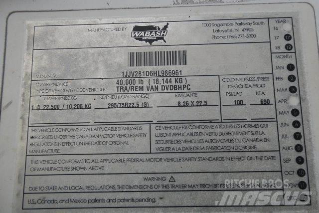 Wabash DVDBHPC Ремаркета фургони