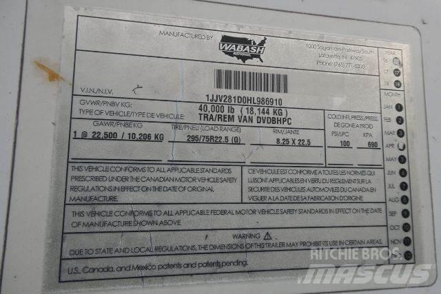 Wabash DVDBHPC Ремаркета фургони