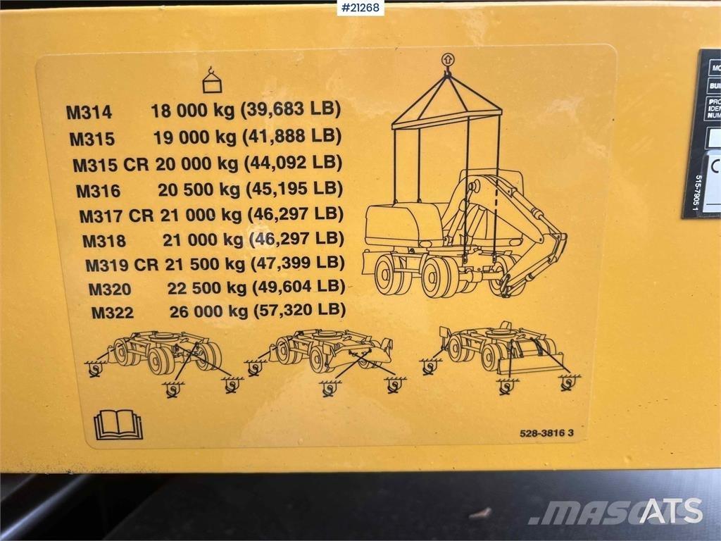 CAT M315 Колесни екскаватори
