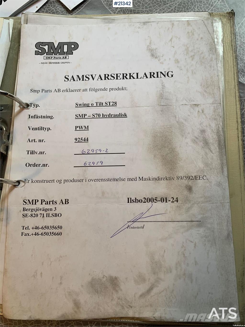 SMP S70 Rotortilt Други компоненти