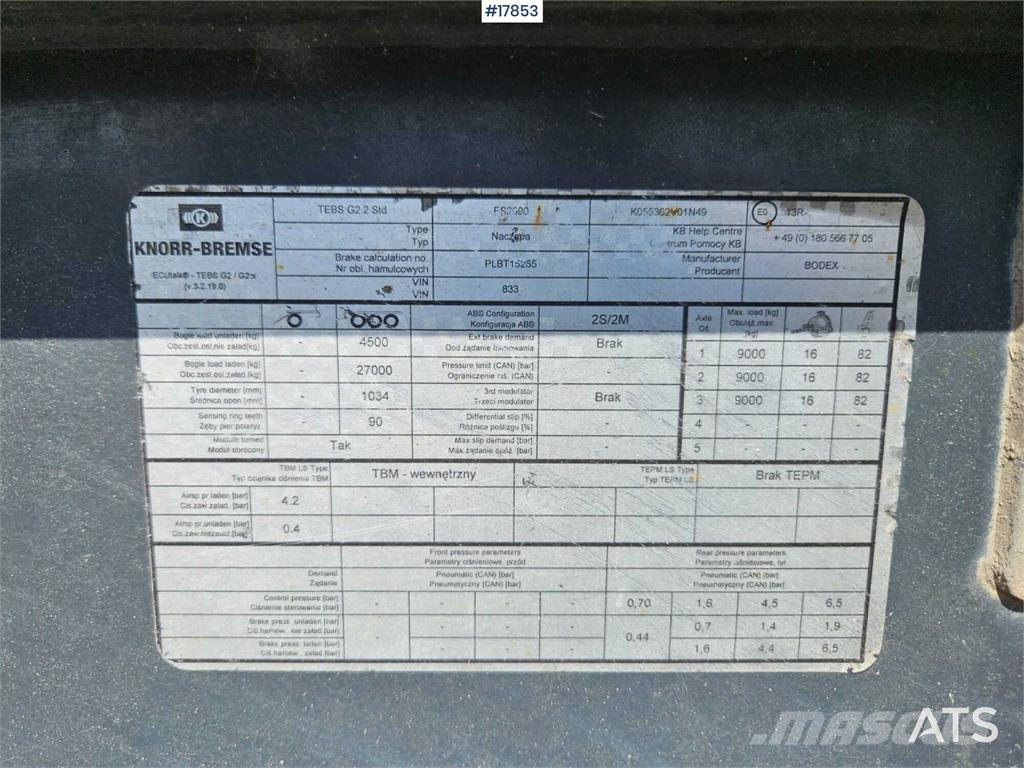 Bodex KIS 3B Самосвални полуремаркета
