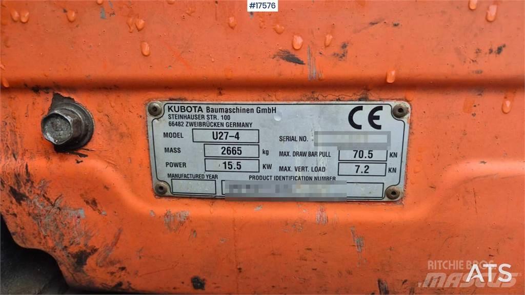 Kubota U27-4 Мини екскаватори < 7 т