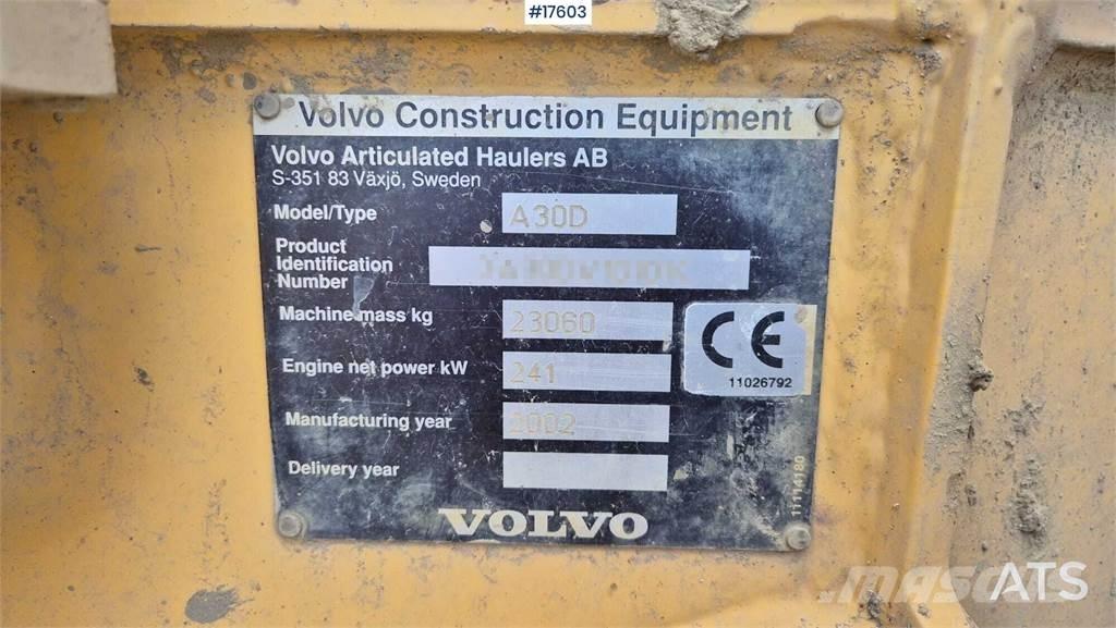 Volvo A30D Дъмпери/моторни превозни средства