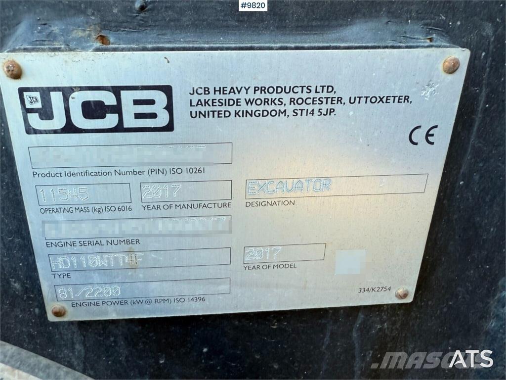 JCB Hydradig 110W Колесни екскаватори