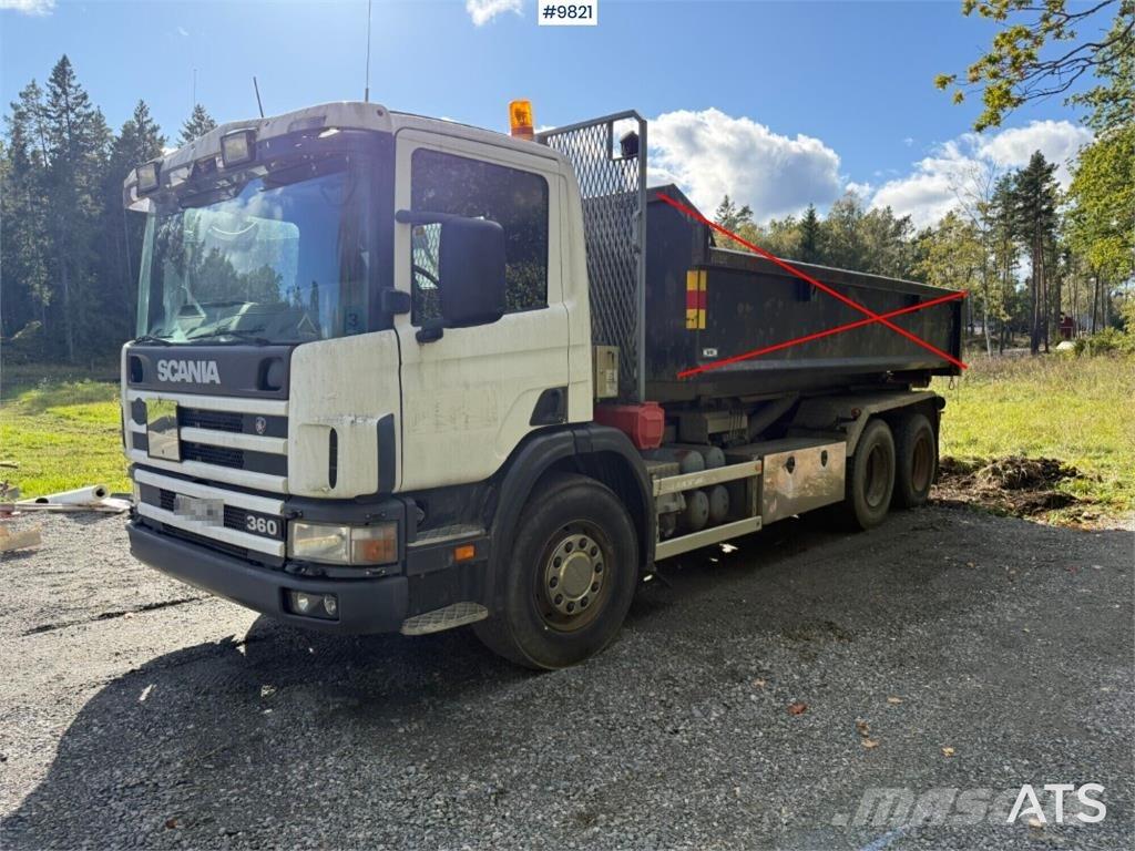 Scania P124GB Камиони с кран с кука