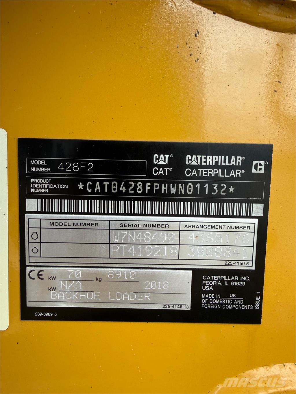 CAT 428F2 Товарач със заден ексватор