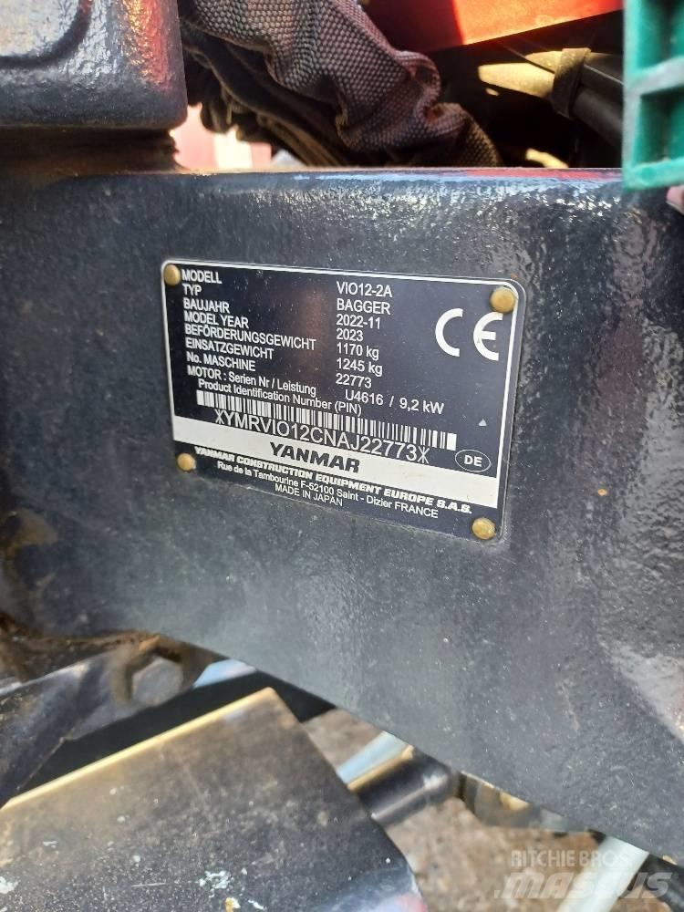 Yanmar VIO12-2A Мини екскаватори < 7 т