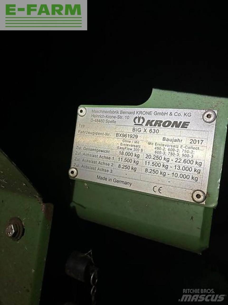 Krone big x 630 Самоходни фуражири