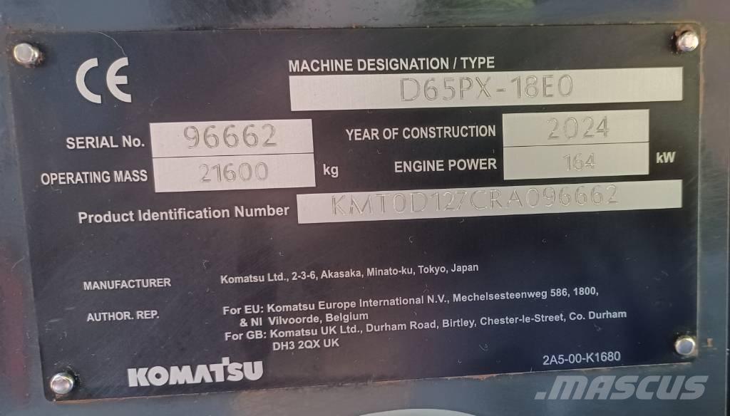Komatsu D65PX-18E0 Верижни булдозери
