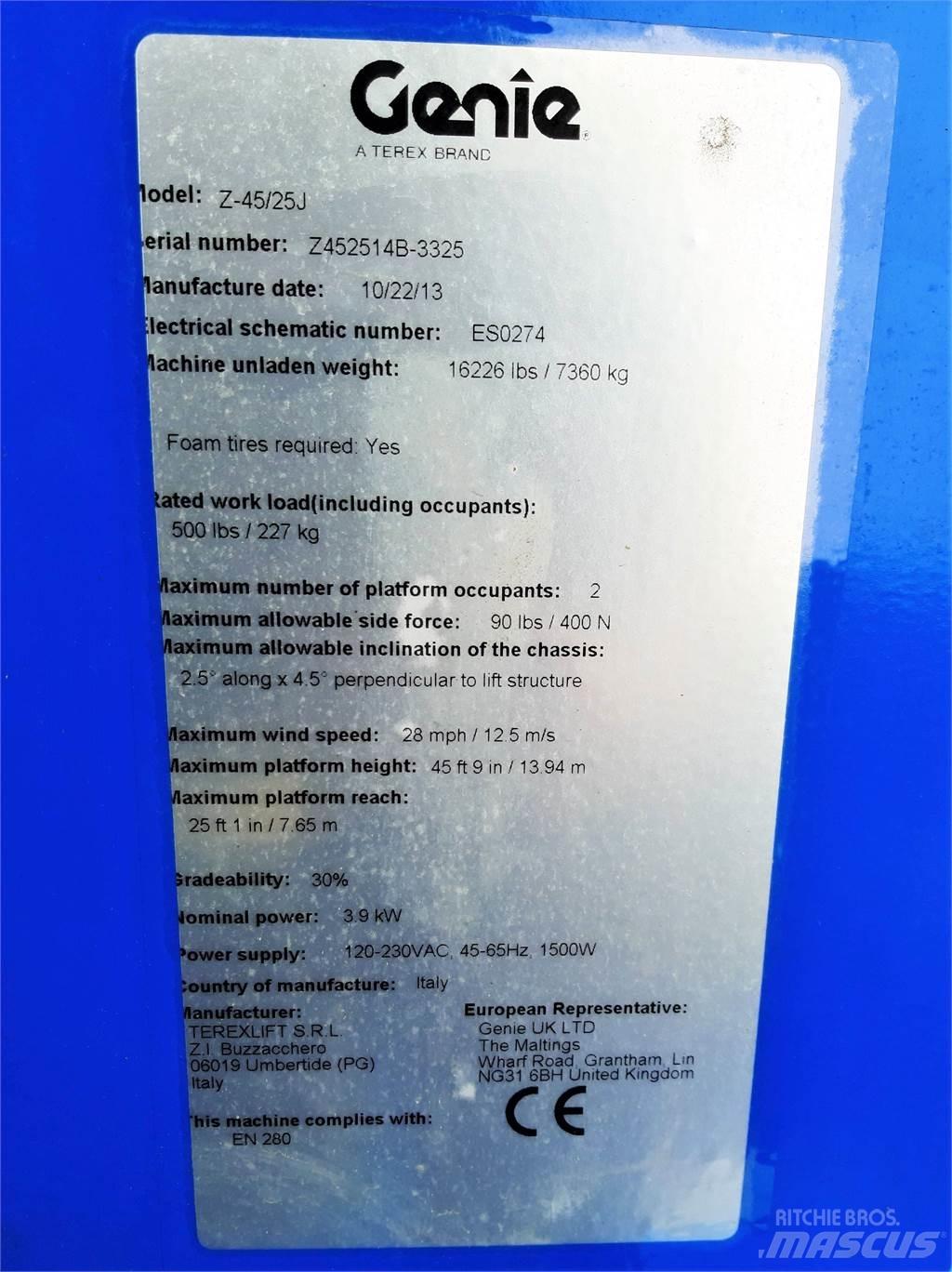 Genie Z45 25JDC Съчленени стрелови подемници
