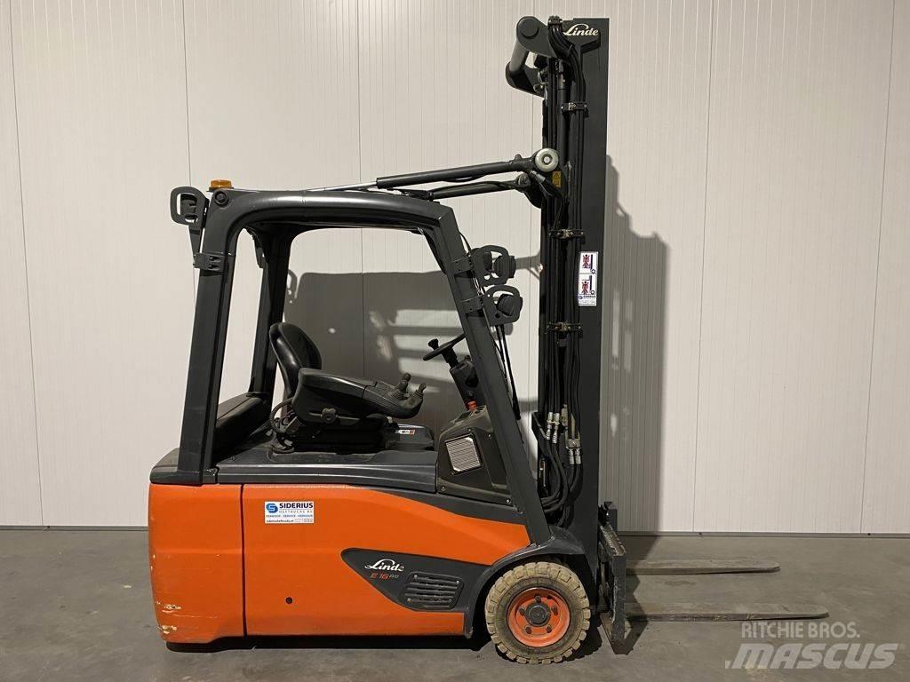 Linde E16L-02 Електрически вилични кари-повдигачи