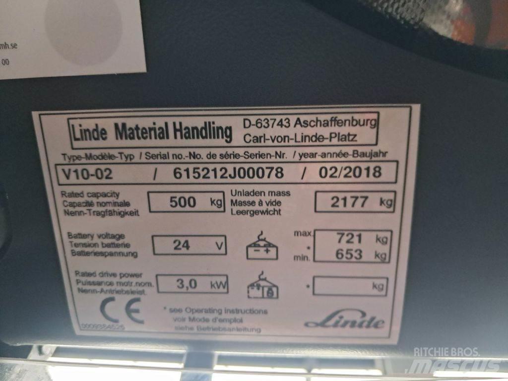 Linde V10-02 Машини за комисиониране нископовдигачи