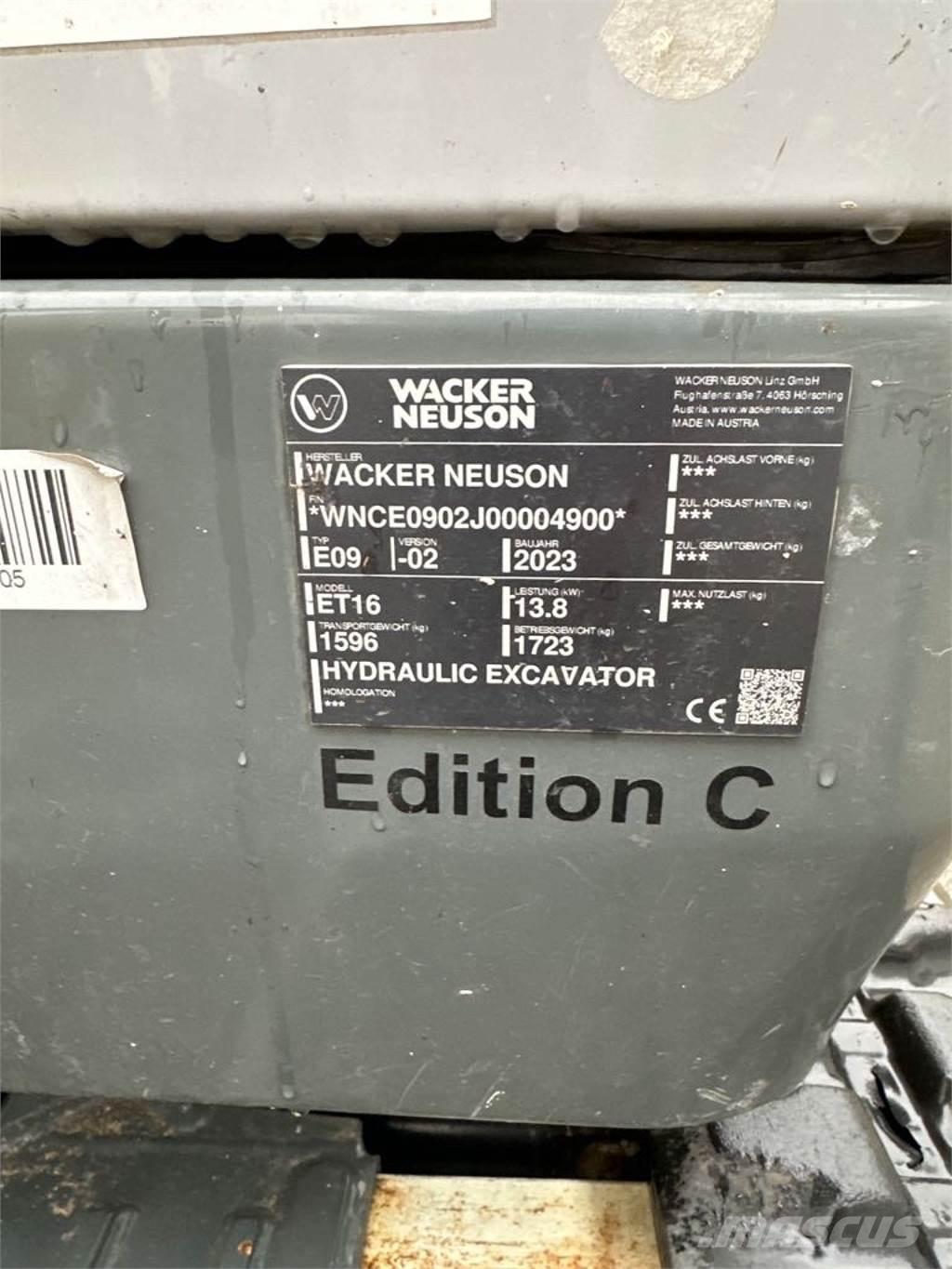 Wacker Neuson ET16 Верижен екскаватор