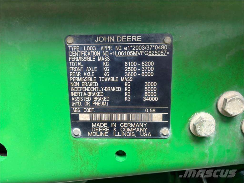 John Deere 6105M Трактори