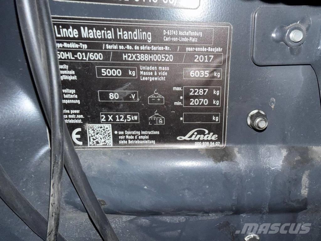 Linde E 50-02 Електрически вилични кари-повдигачи