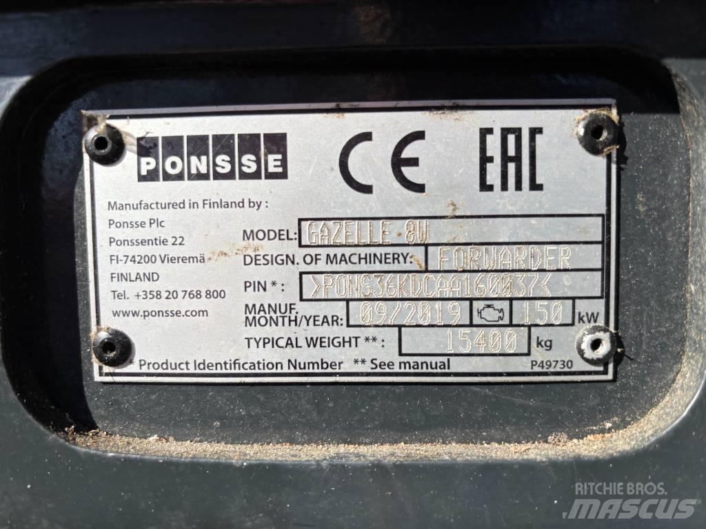 Ponsse GAZELLE 8W Горски събирачи
