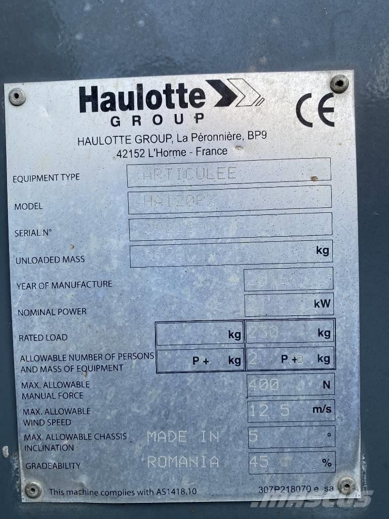 Haulotte HA 120 P Съчленени стрелови подемници