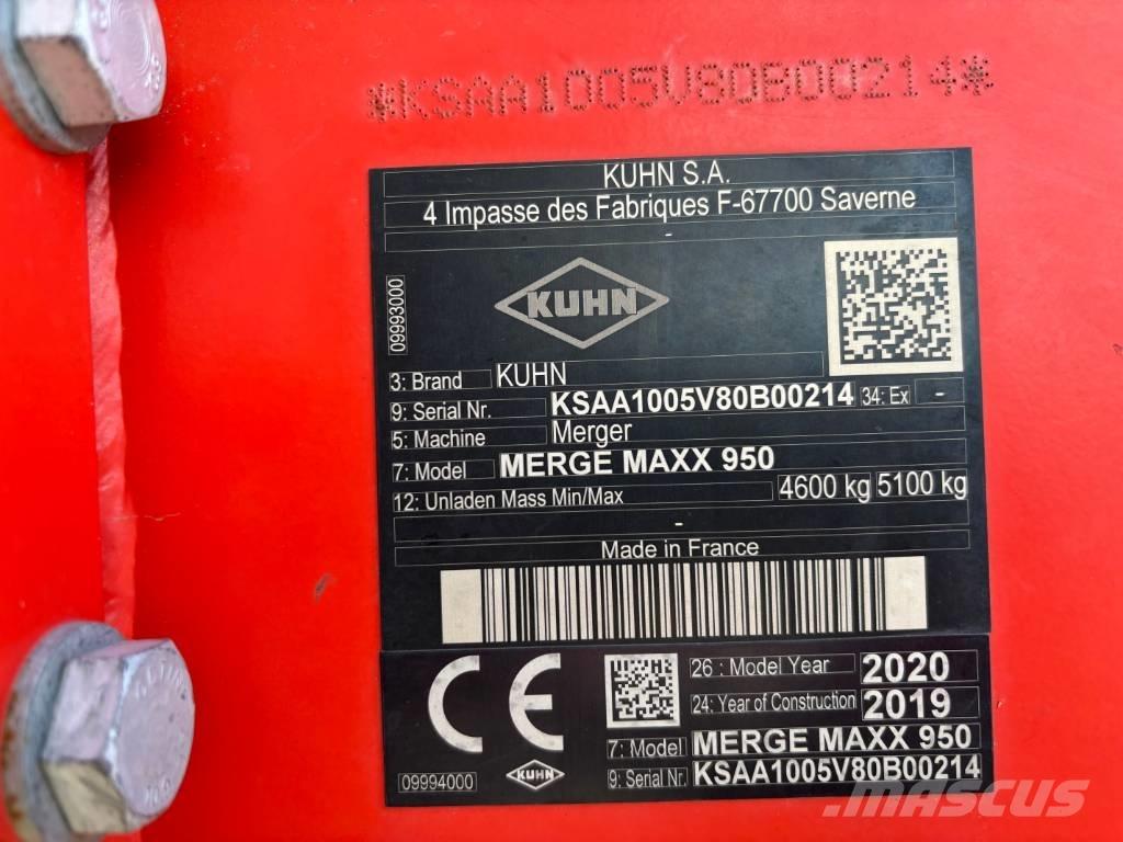 Kuhn Merge Maxx 950 Уиндроуърс/Косачки за сено и др.
