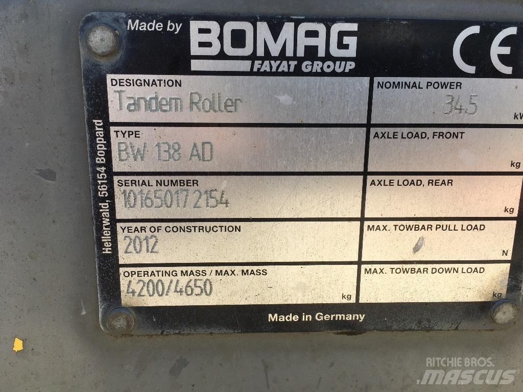 Bomag BW 138 AD Двойни барабанни ролки

