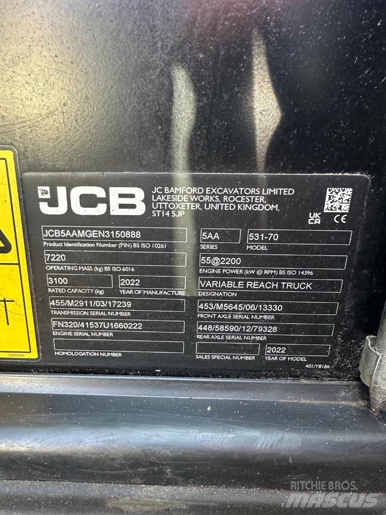 JCB 531-70 Телескопични товарачи