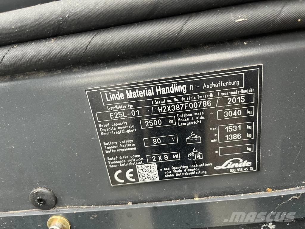 Linde E25L-01 Електрически вилични кари-повдигачи
