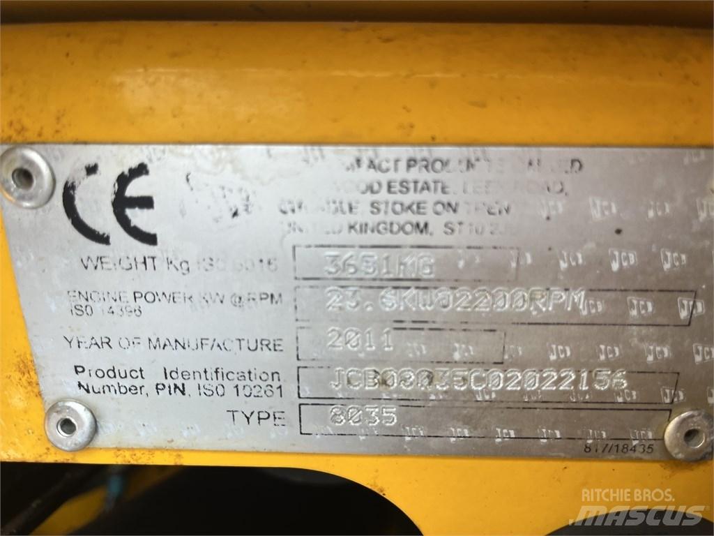 JCB 8035 ZTS Мини екскаватори < 7 т