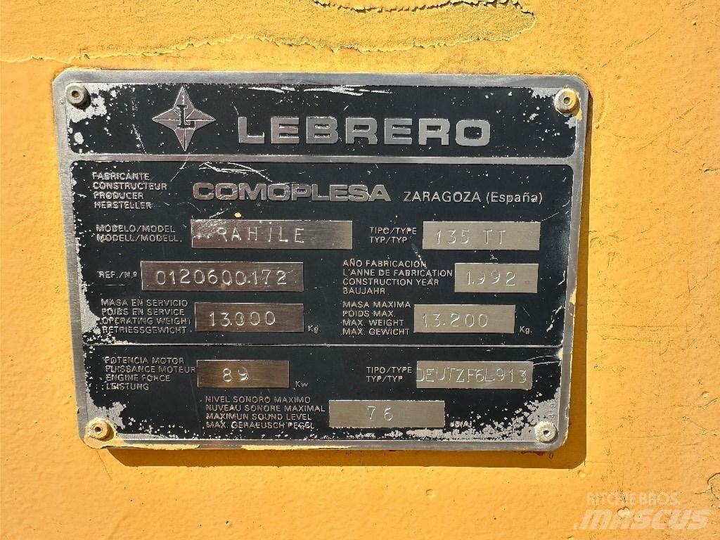 Lebrero 135 TT Еднобарабанни ролки
