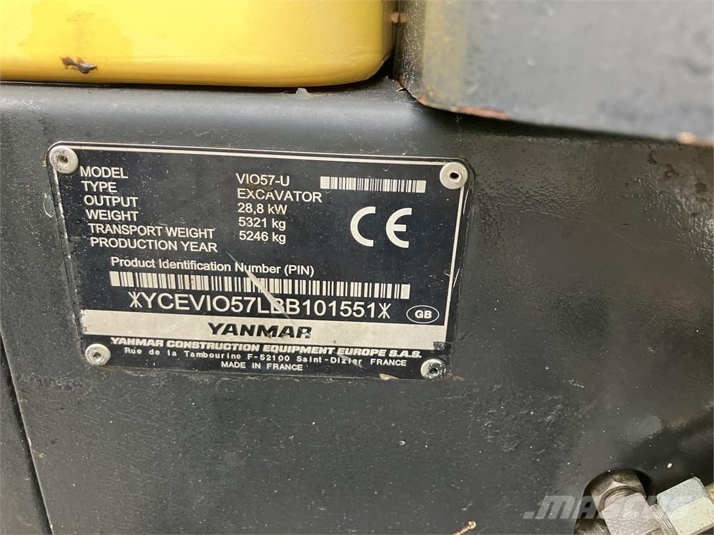 Yanmar Vio 57 U Мини екскаватори < 7 т