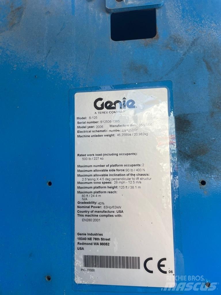 Genie S 125 Съчленени стрелови подемници