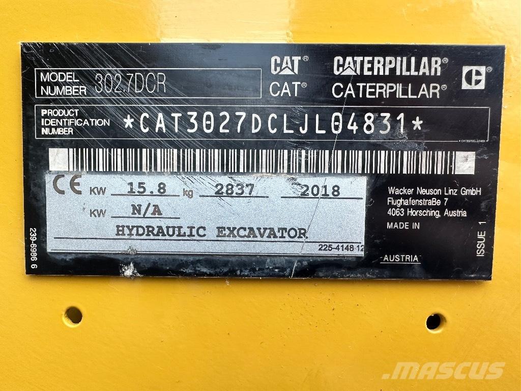 CAT 302.7D CR Мини екскаватори < 7 т